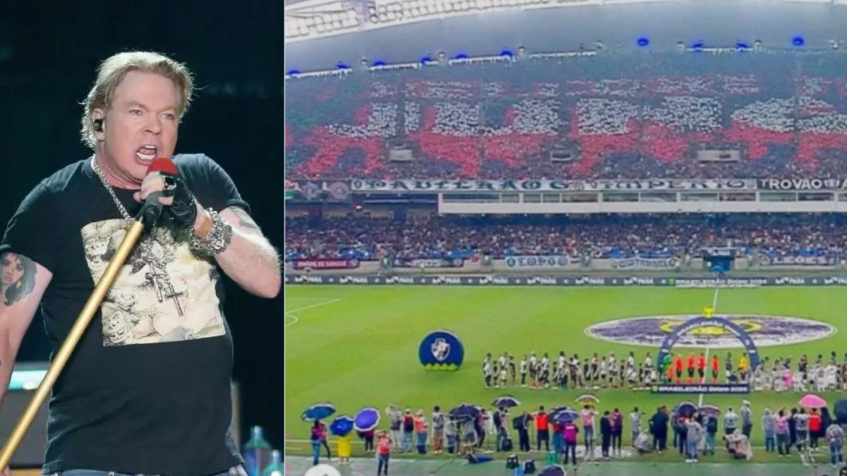 Com mosaico do Guns N’ Roses, torcida do Remo provocou Vasco
