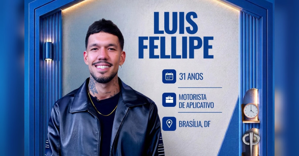 Luís Fellipe Alvim Tem 31 anos, mora em Brasília e trabalha como motorista de aplicativo. É formado em Educação Física. Foto: Divulgação/ TV Record
