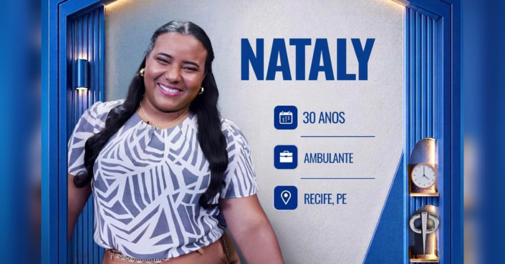 Nataly Silva - Tem 30 anos e trabalha como ambulante em Recife, vendendo balas e chocolates em bares e quiosques. Criou uma filha adotiva e entrou no reality em busca de mudança de vida. Foto: Divulgação/ TV Record