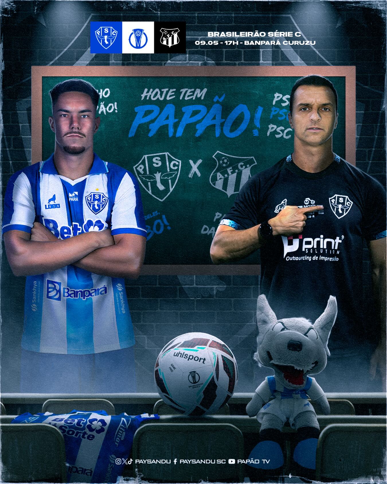 Paysandu x Anápolis: onde assistir jogo que vale a liderança da Série C