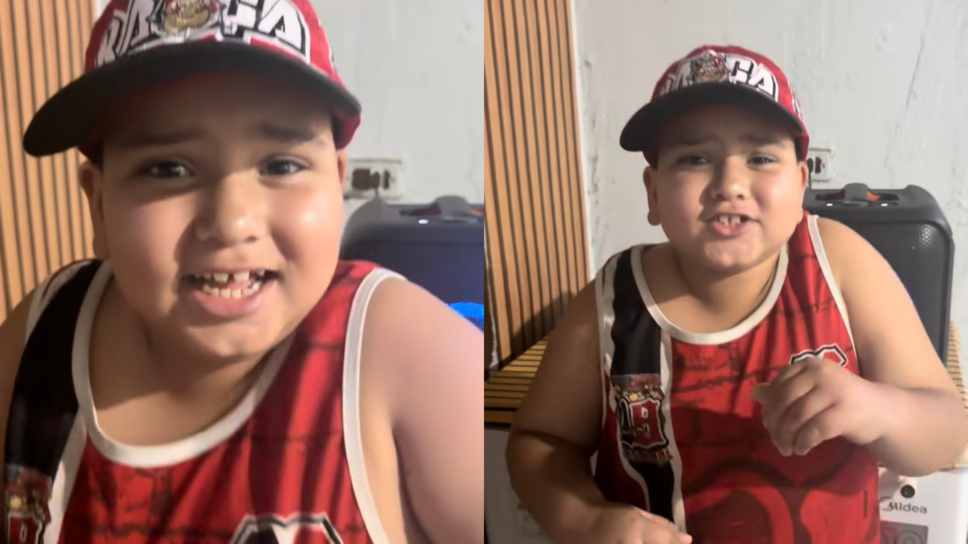 Torcedor mirim do Santa Cruz canta Joelma e provoca o Paysandu após vitória; veja