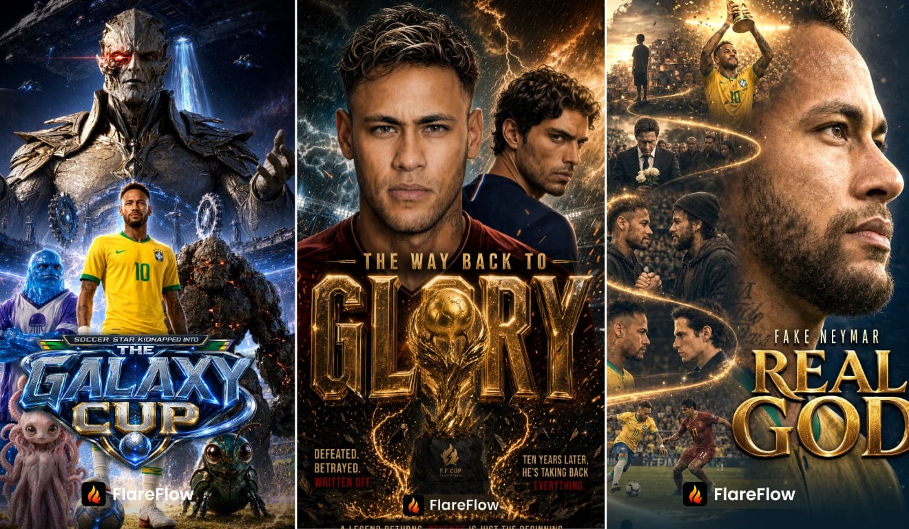 Neymar ‘on’ na ficção e ‘off’ na bola: jogador vai estrelar 16 filmes feitos por IA