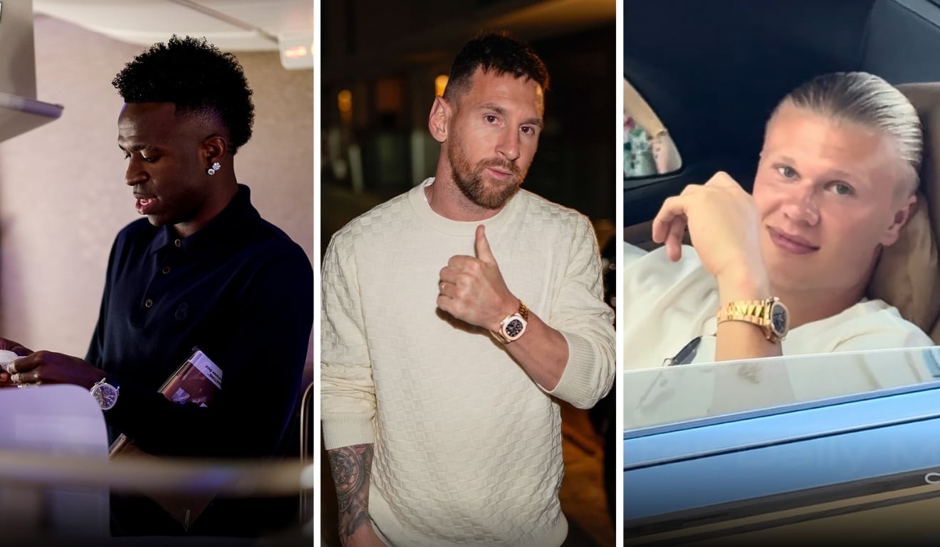 Jogadores usam relógios que valem até R$ 16,5 milhões; conheça a marca preferida de Messi, Vini Jr. e Haaland