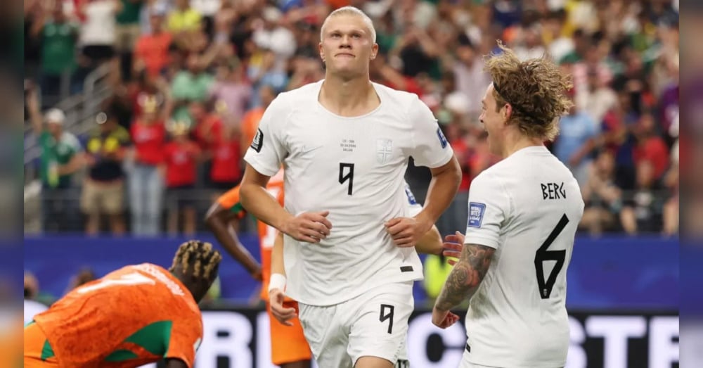 Erling Haaland em Costa do Marfim x Noruega. Foto: Divulgação/Fifa