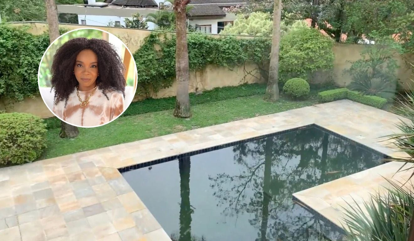 Piscina aquecida e lareira: conheça a casa de Thelminha, que faz 42 anos neste domingo