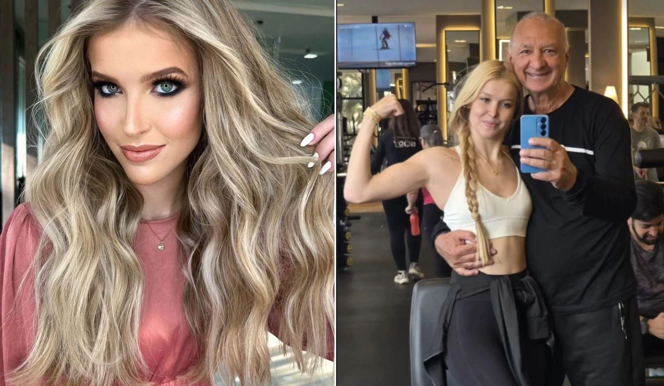 Mulher 49 anos mais nova que ex-prefeito mostra treino com marido