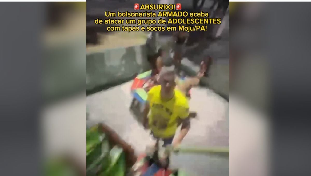 Policial armado e bolsonarista agride adolescente em praça de Moju no Pará