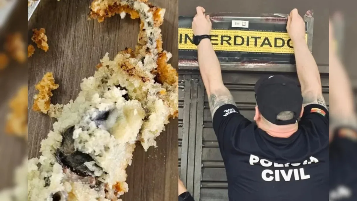 Cliente come bolo com rato morto durante três dias e polícia prende dona de franquia