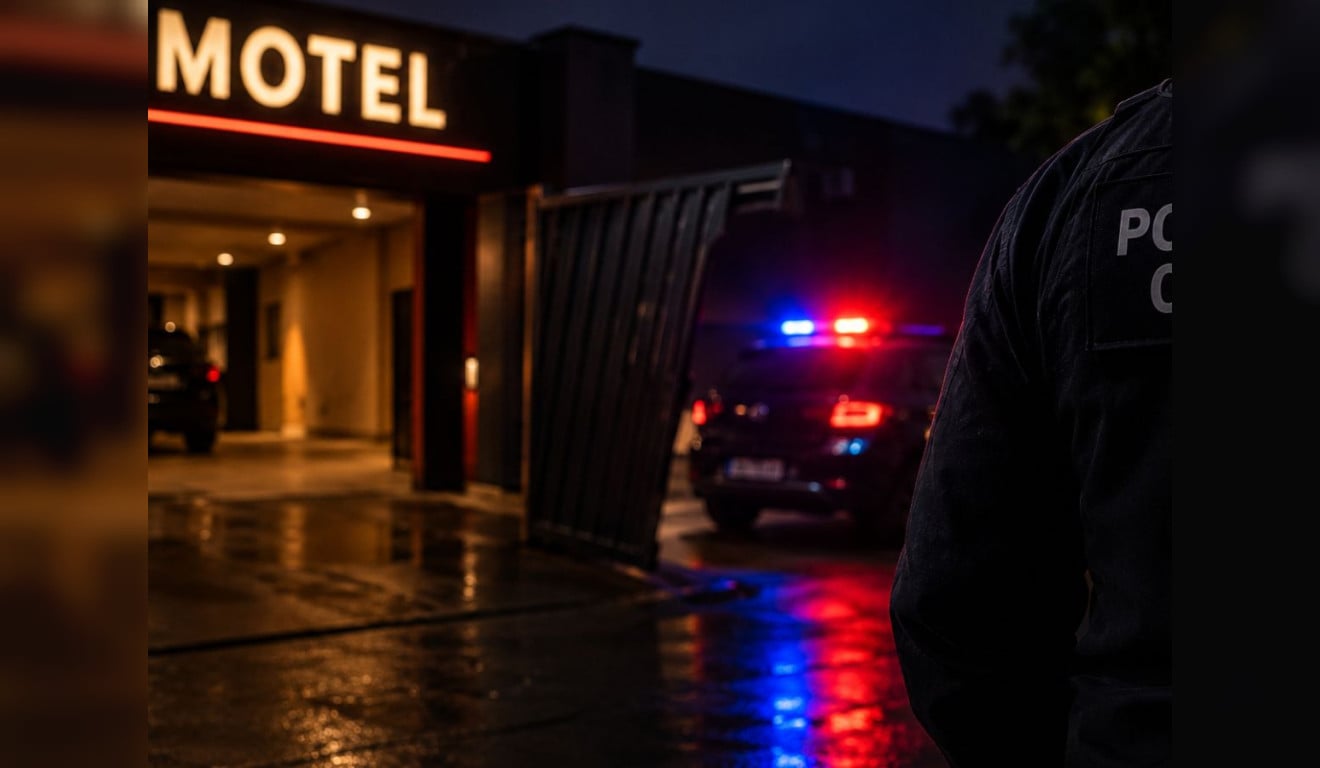 Homem morre em motel após encontro com namorada e pastor, que foge arrombando portão