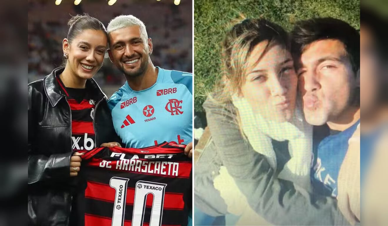 Mulher de Arrascaeta resgata foto rara do início do namoro e faz declaração emocionante