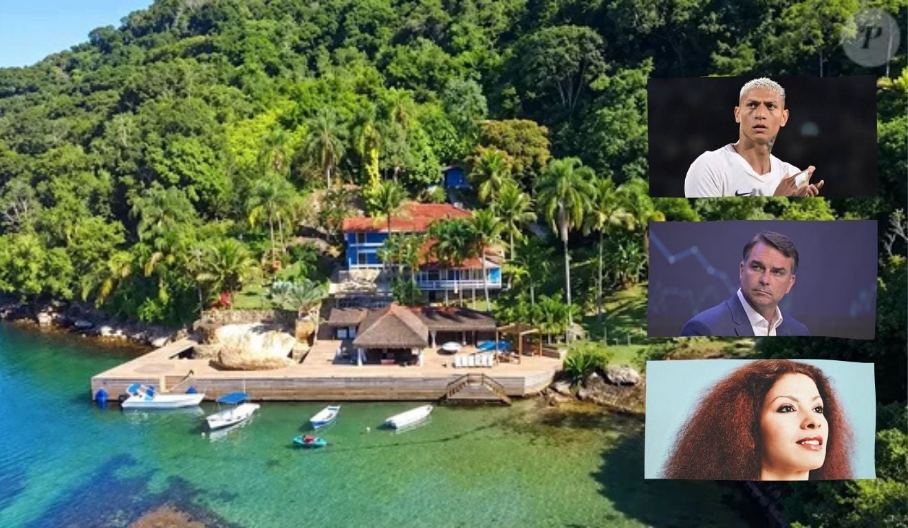 Mansão com 11 suítes em ilha ligada a Clara Nunes vira centro de disputa entre Richarlison e Flávio Bolsonaro