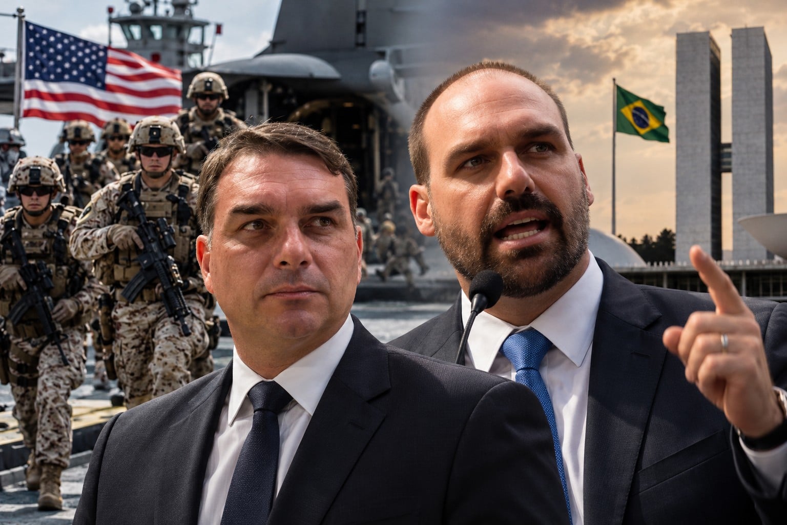 Eduardo Bolsonaro fala em acionar fuzileiros dos EUA e defende que Flávio deixe o Brasil se perder eleição para Lula